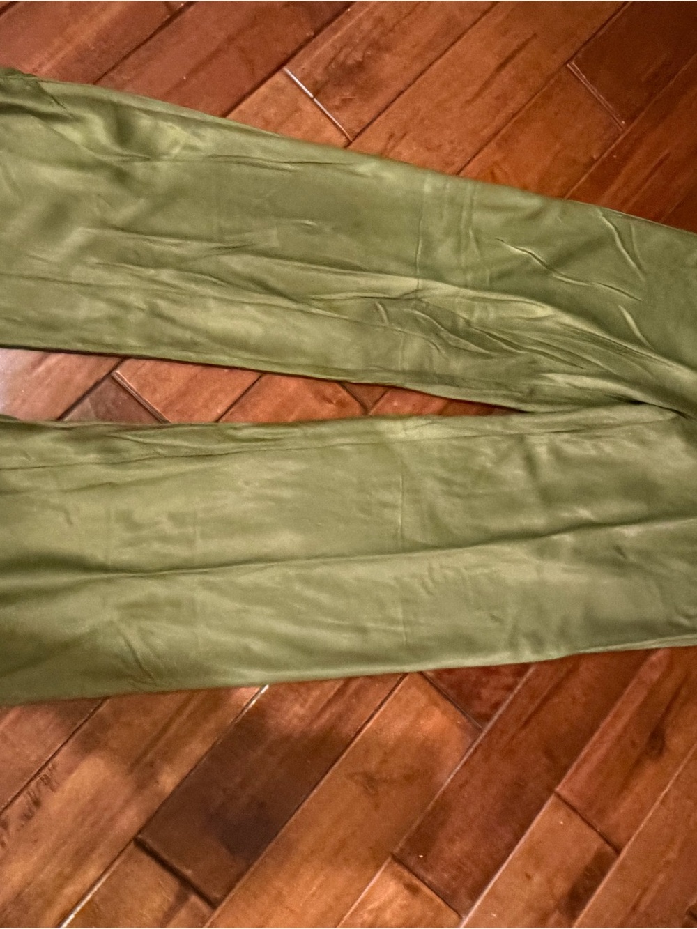 Anthropologie Olive Green Straight-Leg Chinos